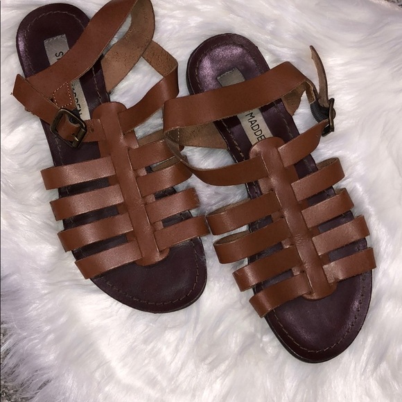 Steve Madden brown leather sandals - Picture 1 of 3